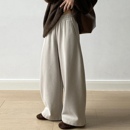 【ボトムス】🌟上品＆着瘦せ効果♡裏起毛ワイドスウェットパンツ 秋冬 レディース【JZシリーズ】
