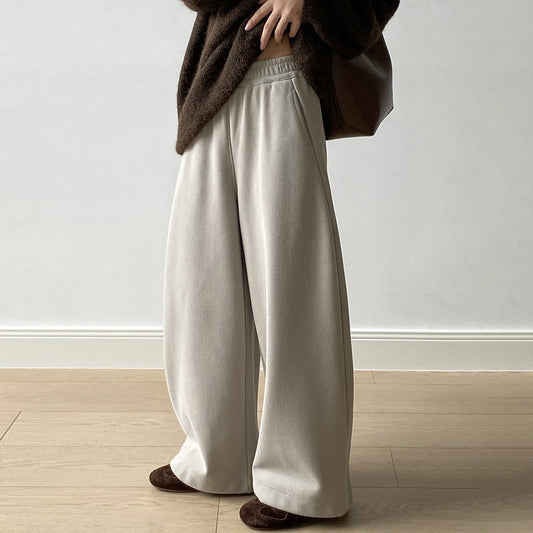 【ボトムス】🌟上品＆着瘦せ効果♡裏起毛ワイドスウェットパンツ 秋冬 レディース【JZシリーズ】