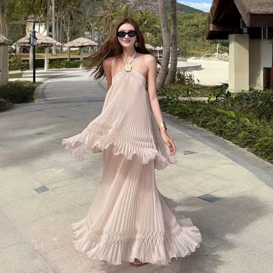 【ワンピース】やさしい雰囲気 プリーツ デザイン性 フェアリードレス 【JZシリーズ】