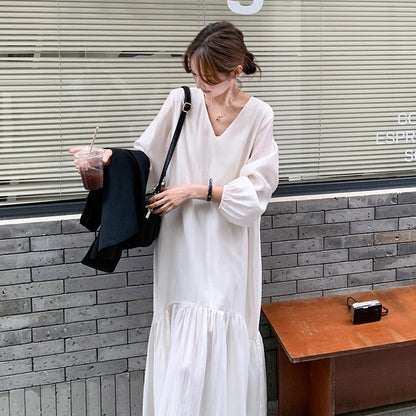 2点セット！【セットアップ】春夏秋 ヴィンテージ感あふれるベスト×ワンピースセットアップ  ゆったりシルエット ワンピ 2点セット 韓国風コーデ【JZシリーズ】