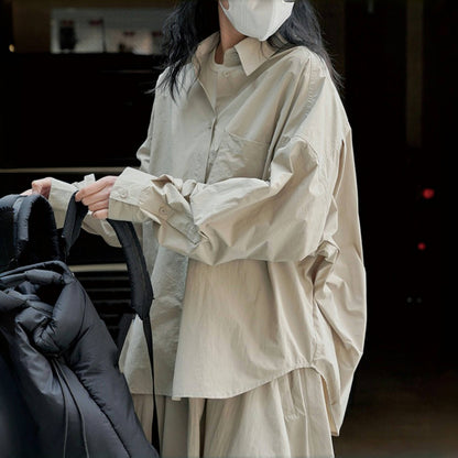 【トップス】春秋 アウトドア スポーツ ゆったり 着痩せ カジュアル シャツ