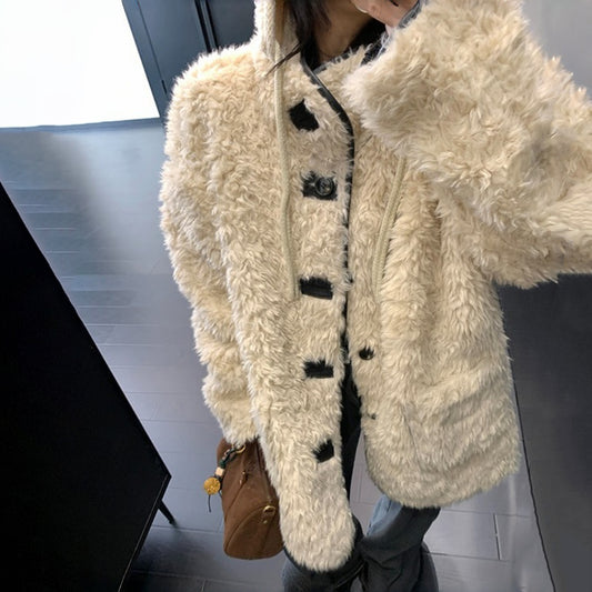 【アウター】♡両面着られる！スエード調 厚手ジャケット レディース あったか冬コート【FCシリーズ】