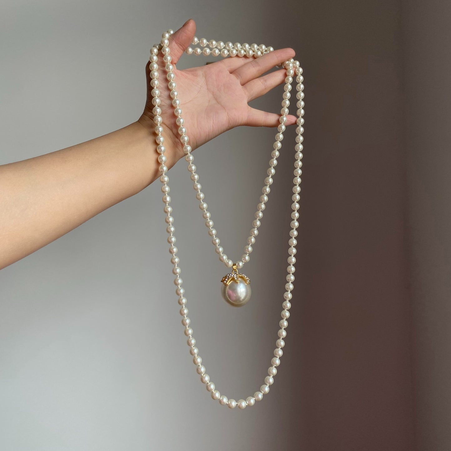 【🎁 B2G1｜先行スタート！】【グッズ】ヴィンテージ風ロングパールネックレス｜軽奢・高級感｜韓国・日本風シンプルエレガントレディースアクセ