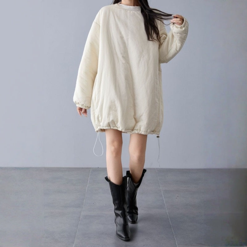 【アウター】春 秋 冬 ドローストリング ポケット 綿入れ ジャケット 【JZシリーズ】