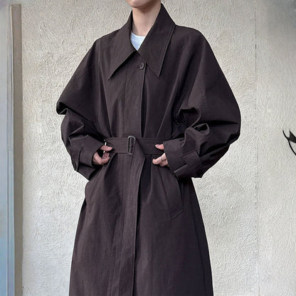 【アウター】春 秋 冬 ベルト付き スリム見え テーラードカラー トレンチコート 【JZシリーズ】