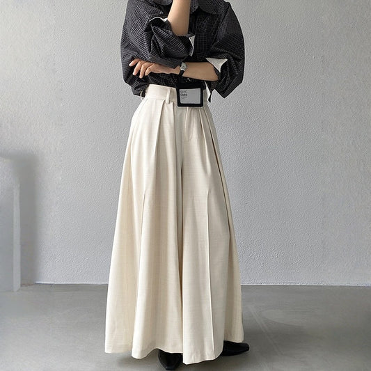 【ボトムス】春 秋 冬 ウエストマーク フリルギャザー 大振裾 パンツ 【JZシリーズ】