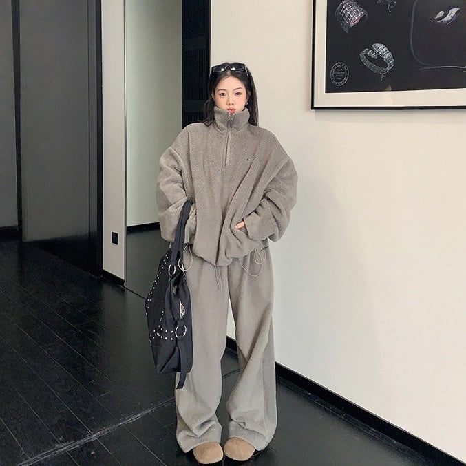 【セットアップ】フリース 厚手 春 秋 冬 トップス + パンツ 2点上下セット 【FCシリーズ】