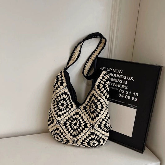 [包袋] 春夏新品：針織鏤空向日葵包、肩背包、手袋【SH系列】 