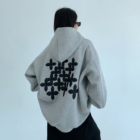 【トップス】春秋冬 アメカジ ヴィンテージ 刺繍ワッペン パーカー 裏起毛 スウェット【FCシリーズ】