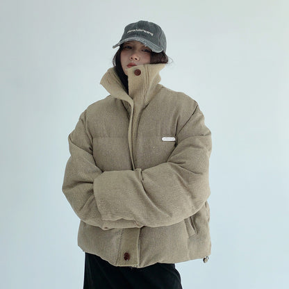 【アウター】防寒もおしゃれも叶う✨ショート丈中綿ジャケット レディース レトロデザイン 綿入れコート【FCシリーズ】