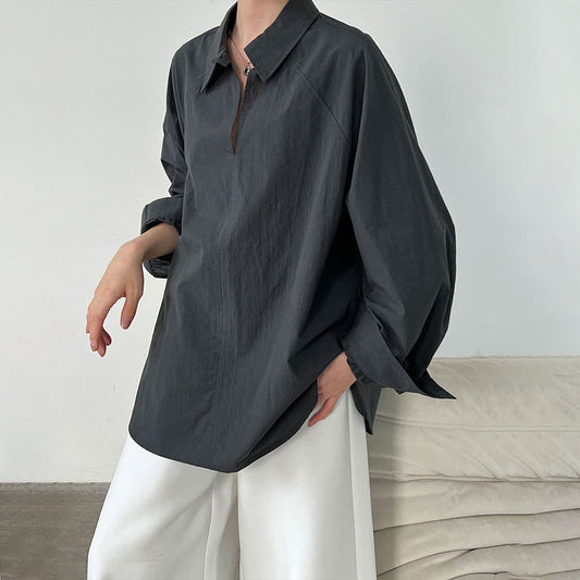 【トップス】デザイン感 シャツ レディース 秋新作 きれいめカジュアル 通勤 ゆったり シンプル【SNシリーズ】