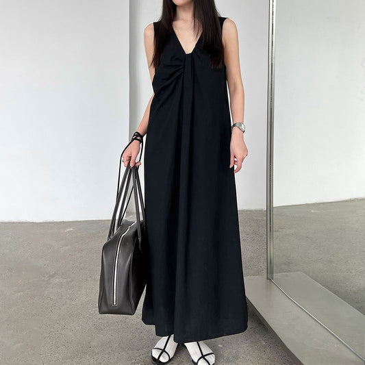 【ワンピース】フレンチデザイン 前後2WAY 夏の新作 ノースリーブワンピース 【JZシリーズ】