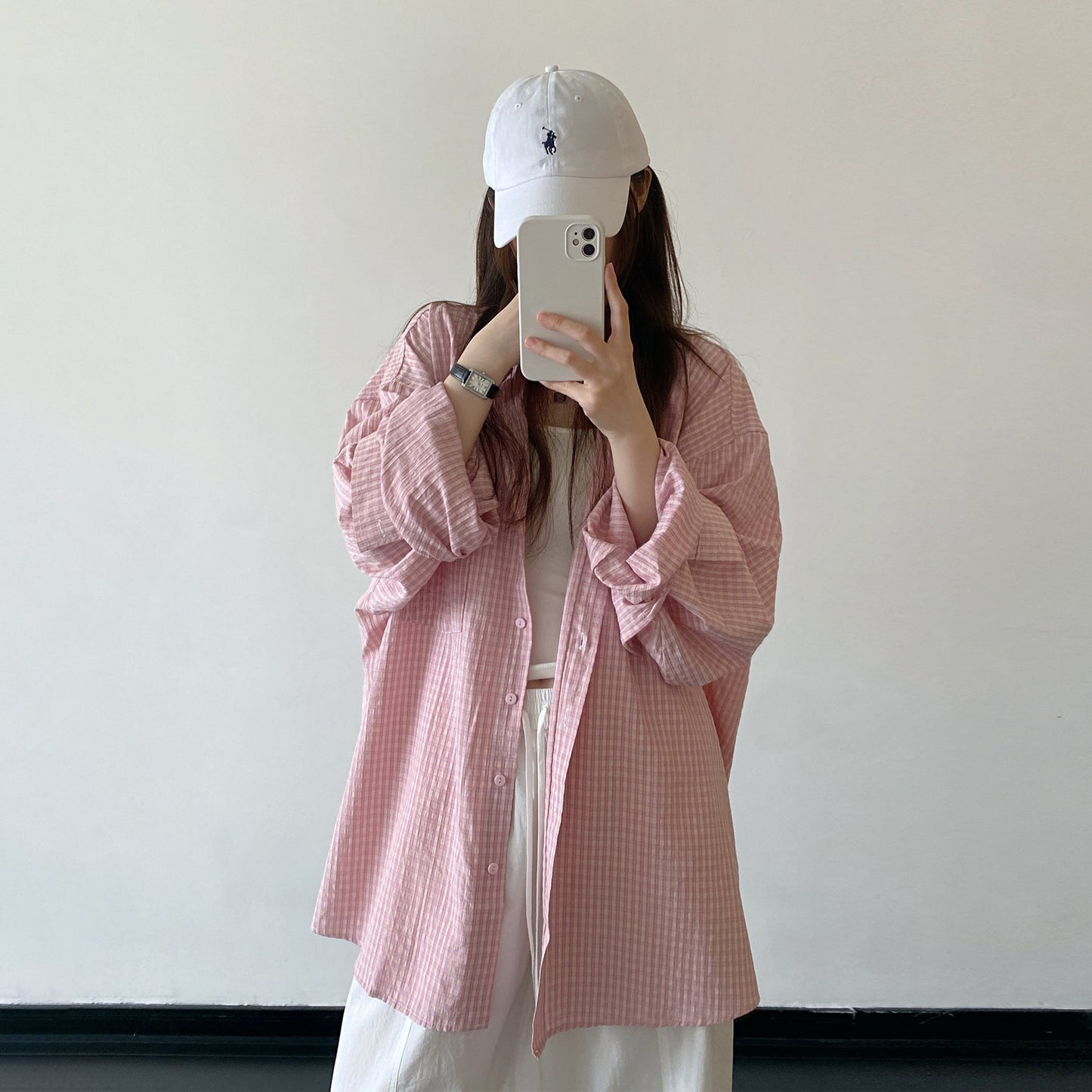 【トップス】チェックシャツ レディース 夏 ビッグサイズ ルーズシルエット UVカット 長袖 カジュアル トップス 通勤 ゆったり 人気【FCシリーズ】