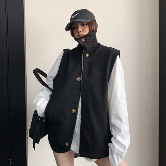 【トップス】個性派厚手ベスト レディース 秋冬新作 オーバーサイズ ゆったり こなれ感 トレンド【FCシリーズ】