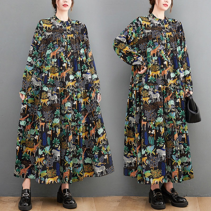 【ワンピース】大きいサイズ  上質感＆大人可愛い シルエットすっきり カジュアル花柄 【SHシリーズ】