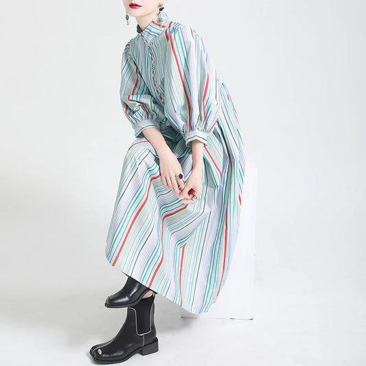 60%OFF⭐️期間限定【ワンピース】日系 レトロ 配色 レインボーストライプ パフスリーブ ワンピース レディース 春新作 ファッショナブル 気質 大人可愛い
【SHシリーズ】