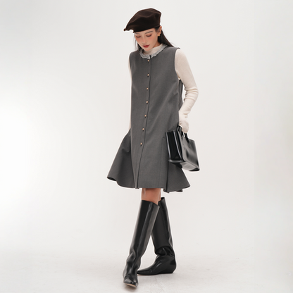 【ワンピース】春 秋 冬 プレッピースタイル  レディ風 ベスト型 ノースリーブ ワンピース 【JZシリーズ】