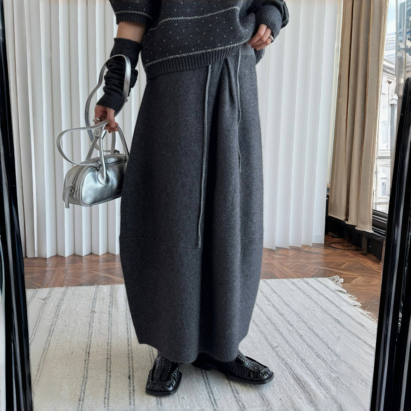 【ボトムス】春秋冬 ウール ゆるリラックス スカート スカート 【SNシリーズ】