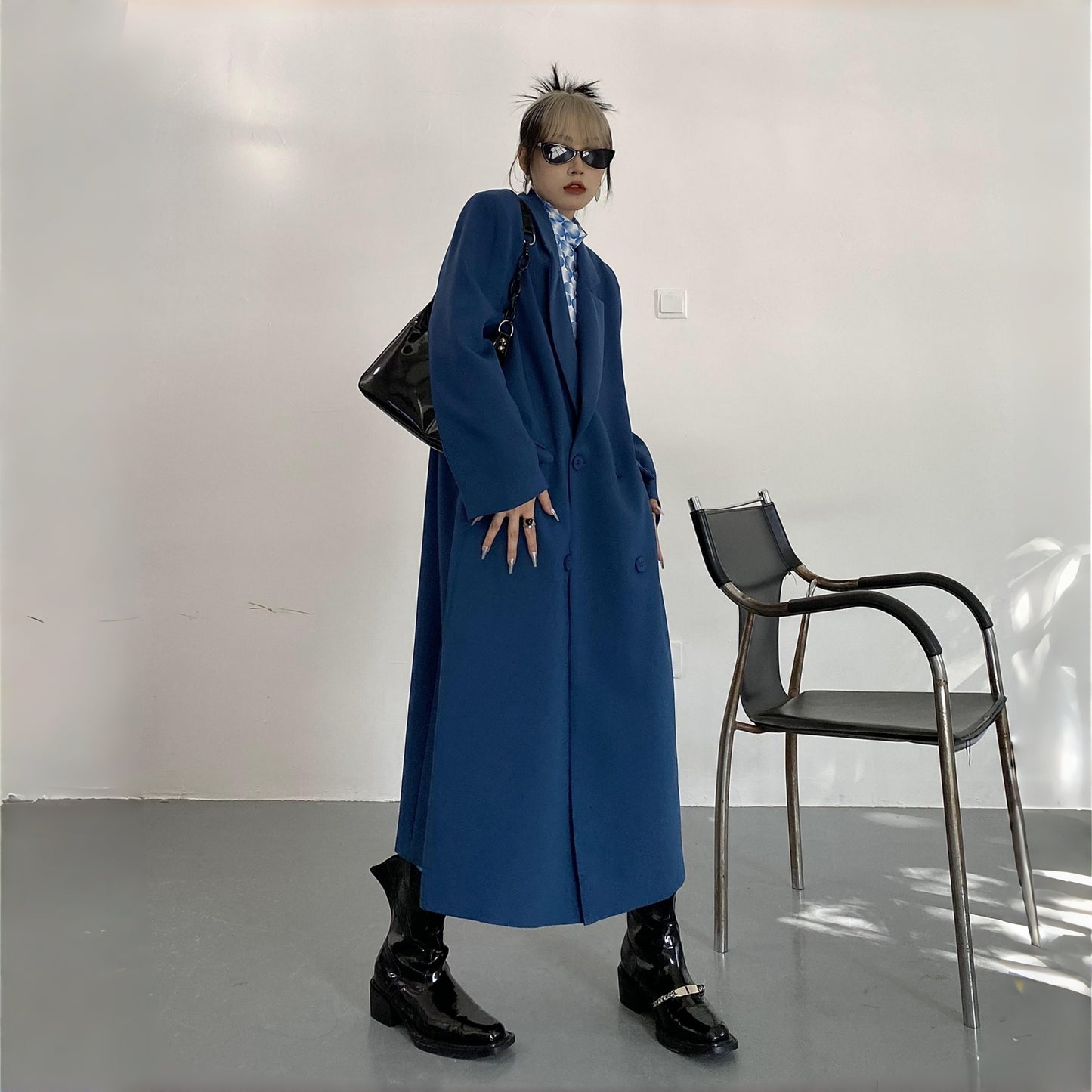 【アウター】新作 レトロ 合わせやすい 膝下丈 スーツジャケット コート【FCシリーズ】