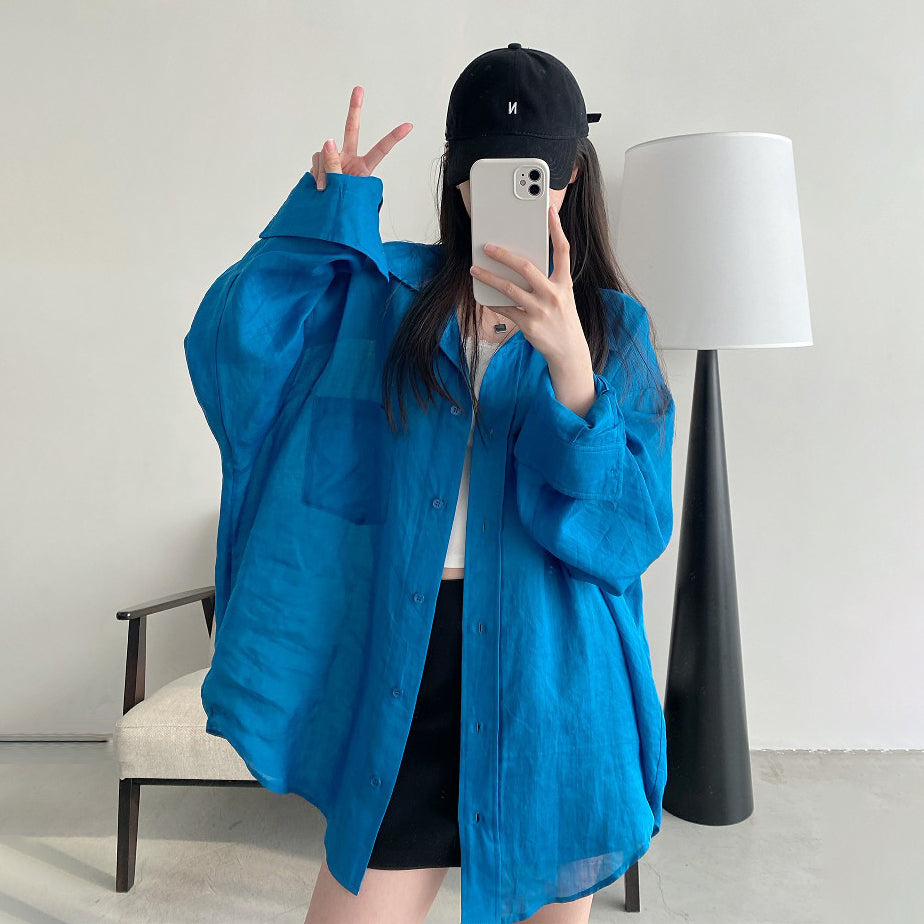 【アウター】リラックス感100％ リネン混 オーバーサイズ 体型カバー 万能シャツ レディース 新作 カーディガン
【FCシリーズ】