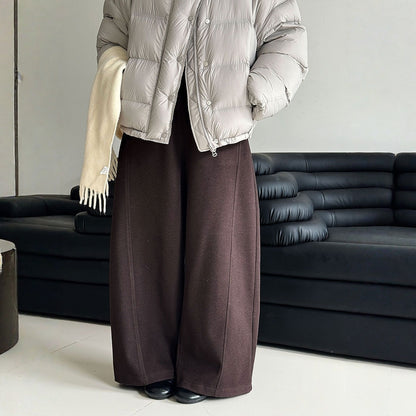 【ボトムス】裏起毛 ウール混 細見え 春 秋 冬 バナナパンツ  【JZシリーズ】