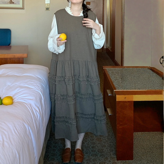 【ワンピース】春 秋 冬 厚手 ノースリーブ ルーズ キュート ワンピース 【JZシリーズ】