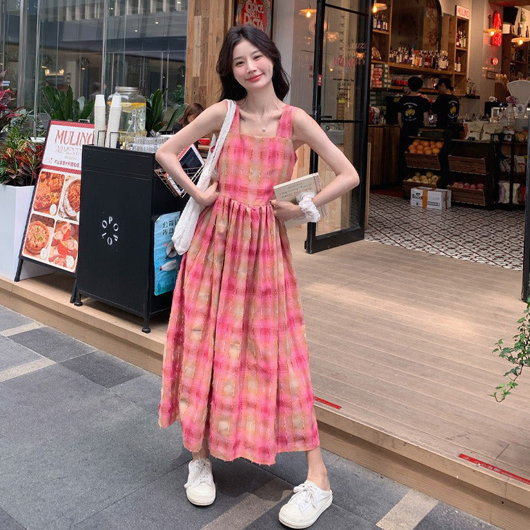 【ワンピース】ドーパミンチェック 夏 トレンド 甘め初恋ガール ノースリーブワンピース【SHシリーズ】