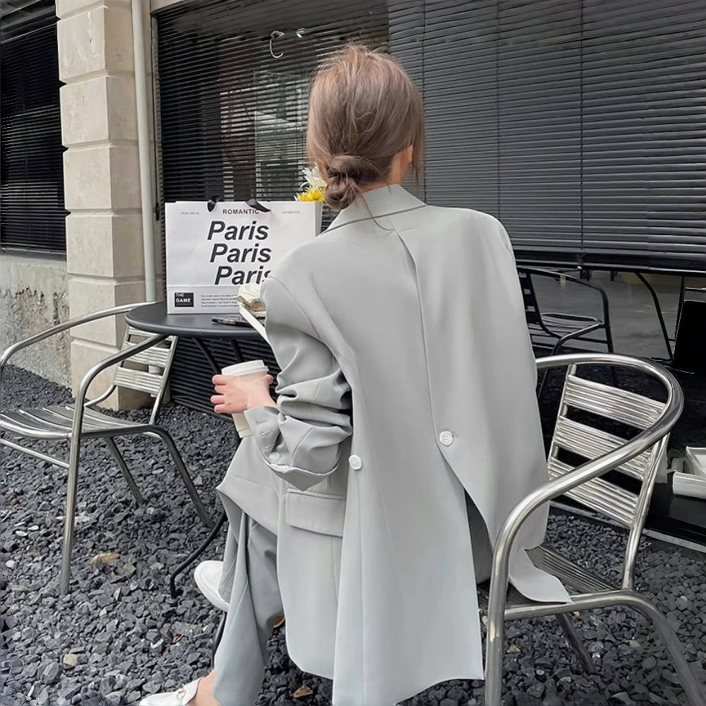 2点セット！【セットアップ】 スーツジャケット レディース 春秋  高見えデザイン レトロ港風 韓国風トレンド 上下セット【SNシリーズ】