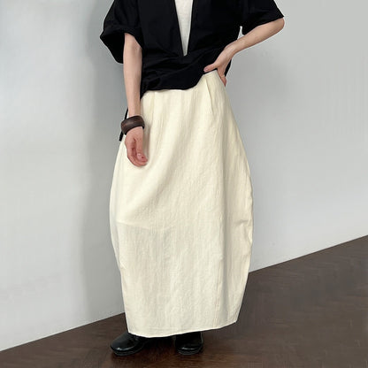 【ボトムス】夏 無地 エレガント バルーンスカート 【SNシリーズ】