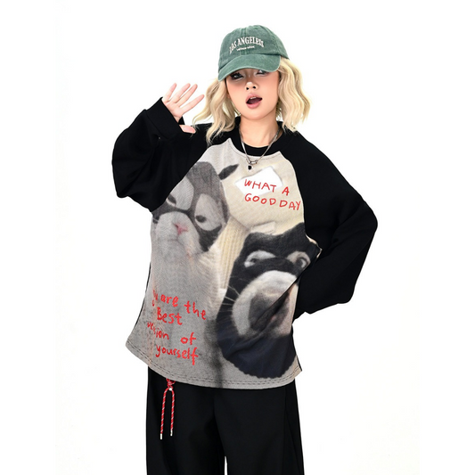 【トップス】アメリカンスタイル 個性派 ゆったり Ｔシャツ【FCシリーズ】