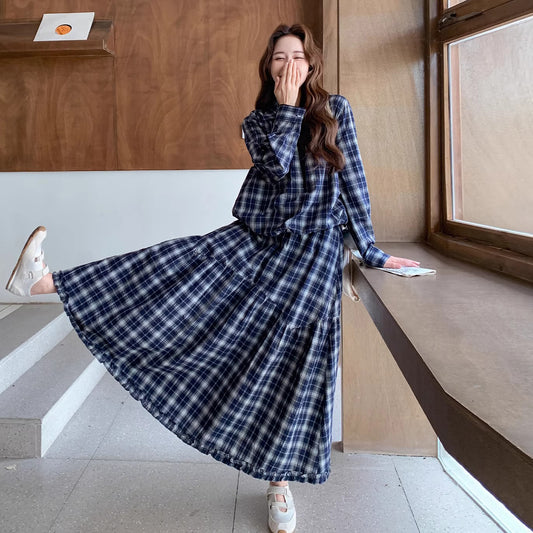 2点セット！【セットアップ】レトロ カジュアル レディース 新作 トップス＋スカート おしゃれ 上下セット【SHシリーズ】