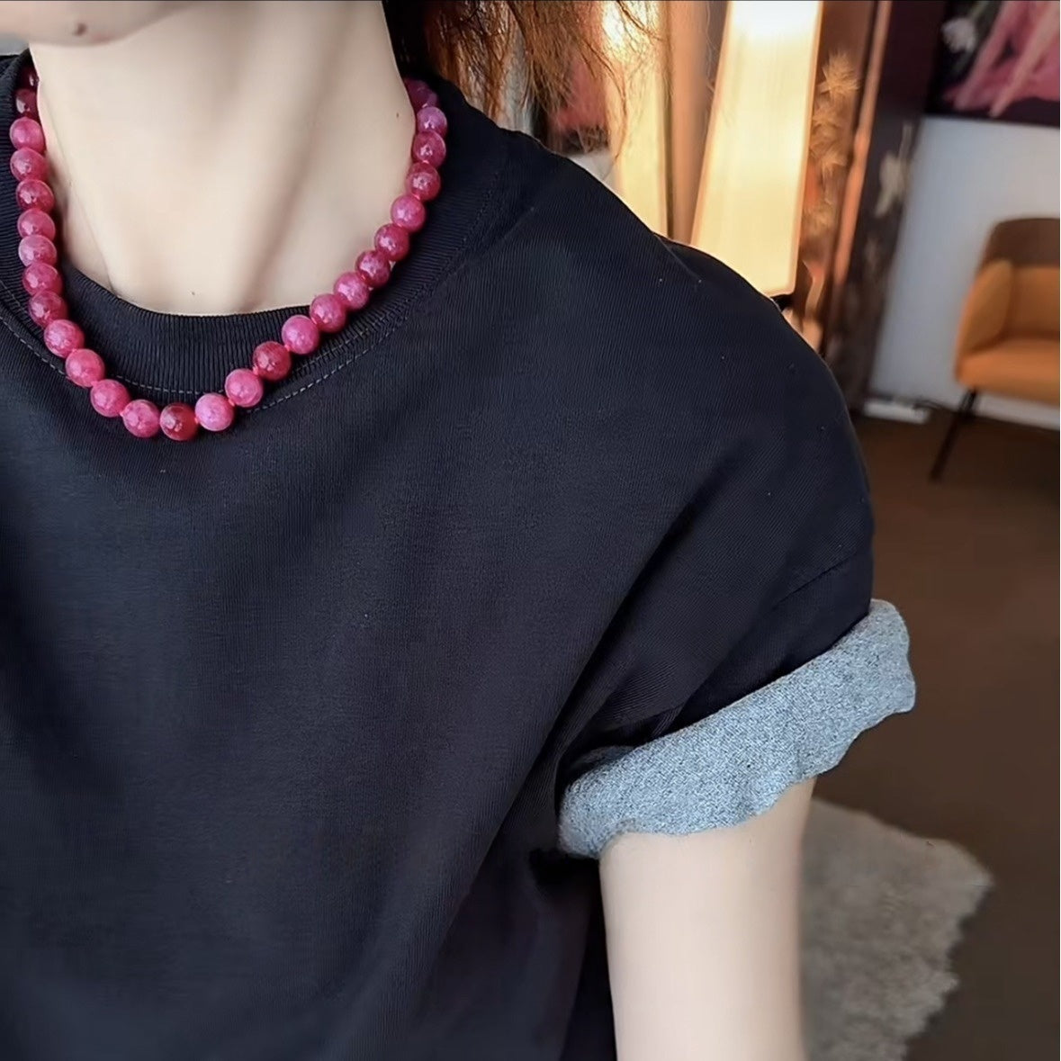 【🎁 B2G1｜先行スタート！】【グッズ】春 秋 夏  シンプル ローズチョーカーネックレス