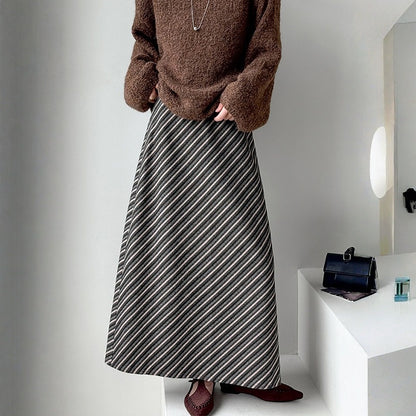 【ボトムス】春 秋 冬 ストライプ 上品 スカート 【JZシリーズ】