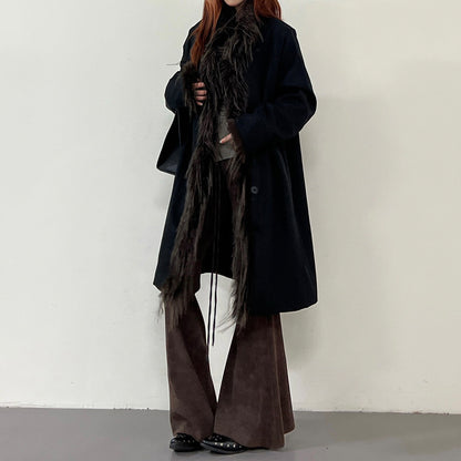 【アウター】新作 デザイン感 細見え ミディアム丈 綿入れコート  フリンジ パーカー中綿ジャケット【FCシリーズ】【15～20日内発送】