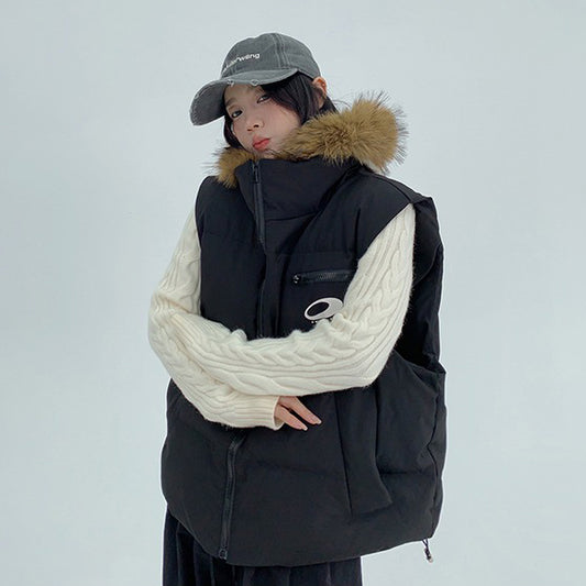 【トップス】厚手中綿ベスト アメカジ ショート丈 レディース【FCシリーズ】【10～13日発送】