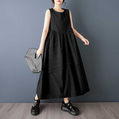 期間限定⭐60%OFF【ワンピース】大人可愛い ノースリーブ ワンピース 夏 ロング丈 タンクワンピ 大きいサイズ 涼しい 快適 ゆったり Aライン 新作 高見え きれいめ カジュアル【AHシリーズ】