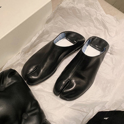 【シューズ】トングシューズ レディース シルバーホースシューズ スリッポン フラット ローカット