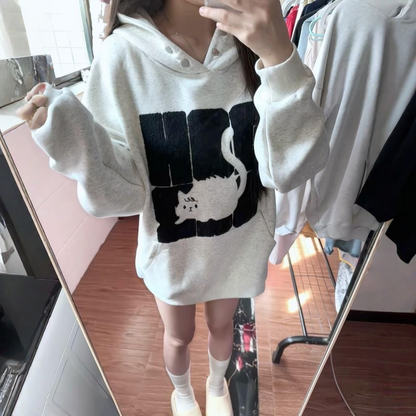 【60%OFF⭐️先行スタート！】【トップス】ネコ 春 秋 冬  裏起毛 厚手 パーカー 【FCシリーズ】