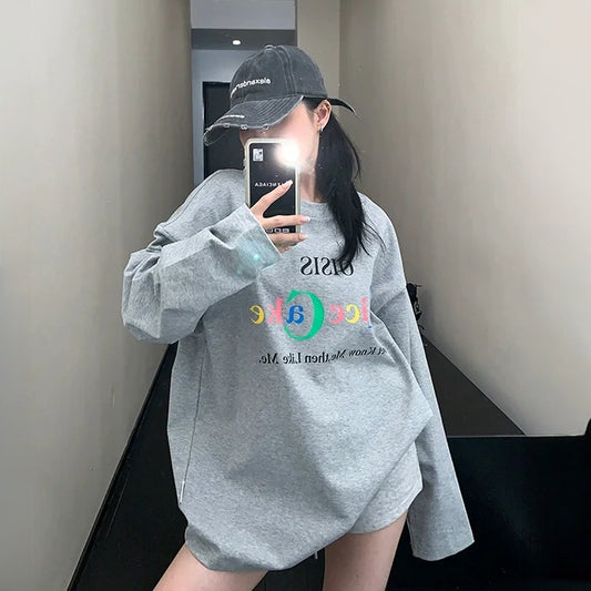 【トップス】春 秋 冬 プリント コットン100% ゆるリラックス Ｔシャツ 【FCシリーズ】