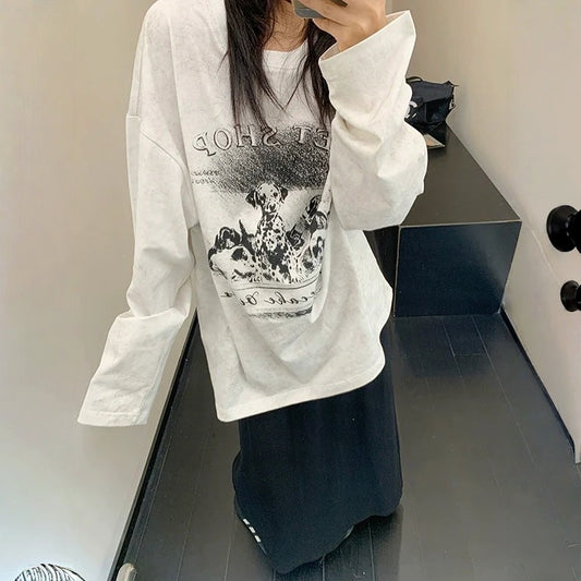 【トップス】春 秋 冬 夏 プリント ゆるリラックス Ｔシャツ 【FCシリーズ】