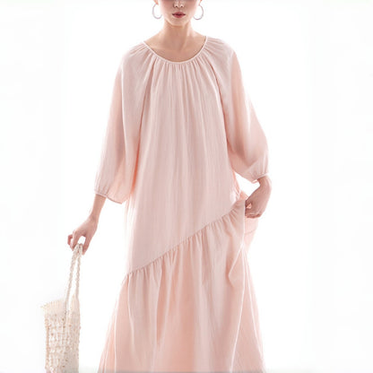 【ワンピース】春夏 新作 海辺 リゾート 上品 フレンチ 長袖ワンピース【JZシリーズ】