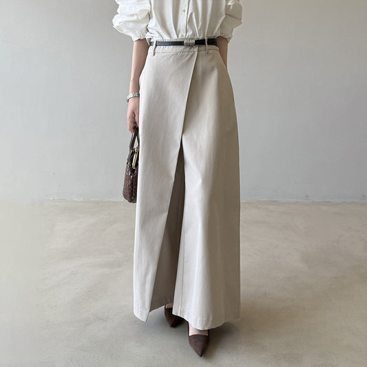 【ボトムス】デザイン性スラックス レディース 秋新作 韓国風 ゆったりカジュアルワイドパンツ【JZシリーズ】