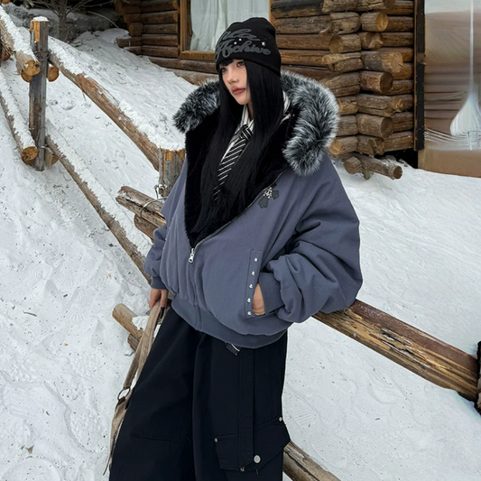 【アウター】アメリカン風 厚手 春 秋 冬 リバーシブル フード付き ジャケット 【FCシリーズ】