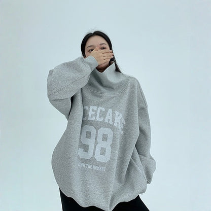 【トップス】裏起毛 ハイネック 春 秋 冬 スウェット パーカー 【FCシリーズ】