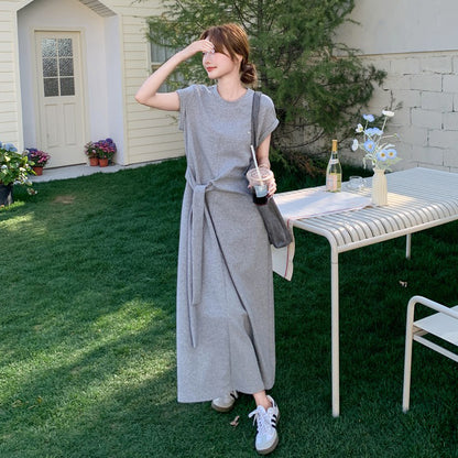 【ワンピース】甘めで若見え 半袖ワンピース レディース 夏 フレンチ風 気品あるロングドレス【JZシリーズ】