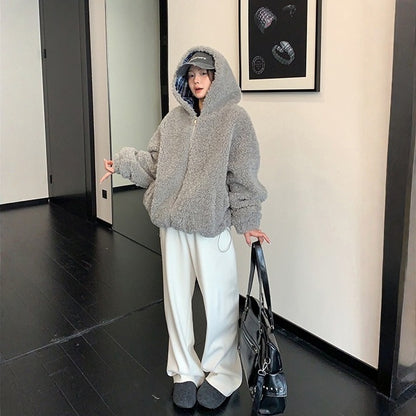 【アウター】厚手 ボア フード付き 中綿ジャケット 【FCシリーズ】