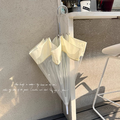 【グッズ】韓国デザインのインス風 透明ビニール傘 ワンタッチ自動開閉