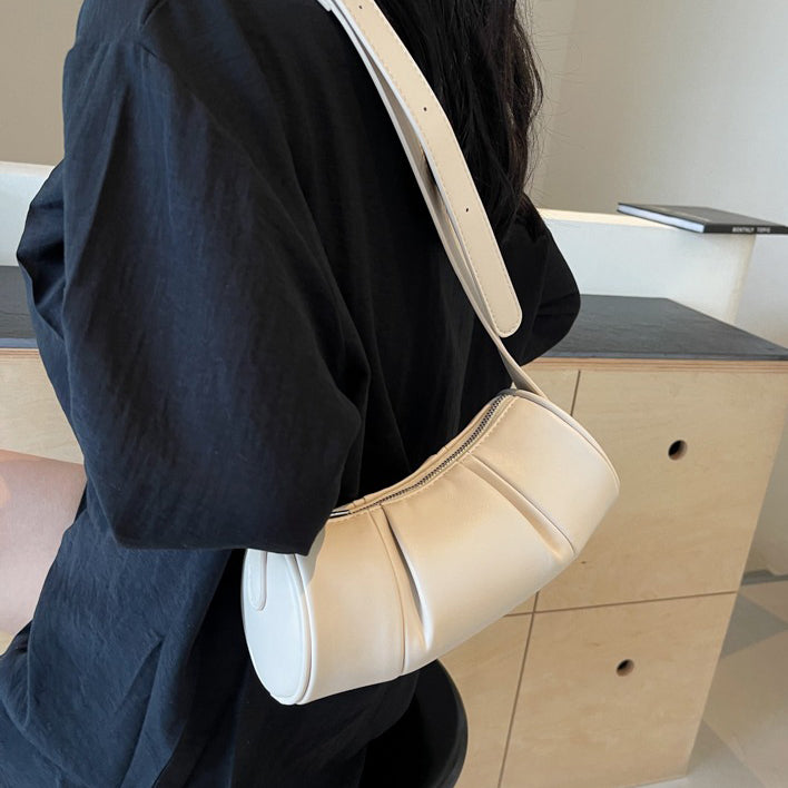 4色展開【バッグ】今季トレンドのヴィンテージブラウン ショルダーバッグ 2025新作 斜め掛け＆バゲット型