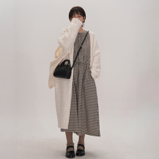 【アウター】春 秋 冬  無地 細見え 通勤用 ニット セーター コート 【JZシリーズ】