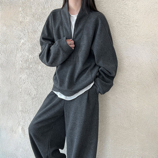 【セットアップ】春 秋 冬 ルーズ パーカー + カーブパンツ 2点セットアップ 【JZシリーズ】